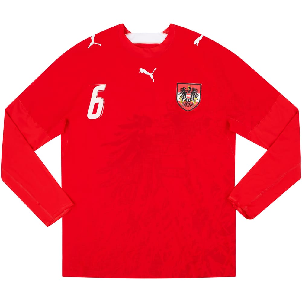 2006-07 Austria Match Issue Home L/S Shirt #6
