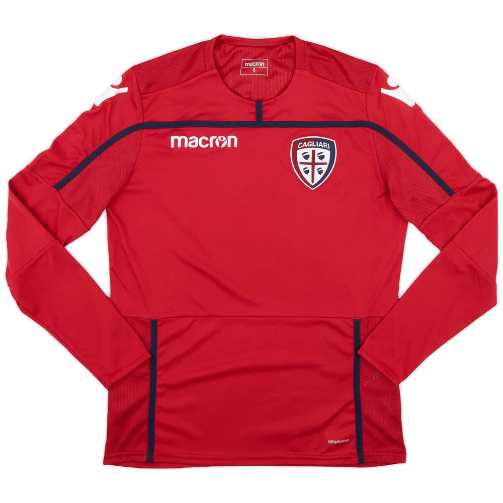 2016-17 Cagliari Macron Training L/S Shirt - 9/10 - (S)