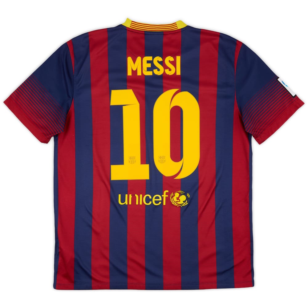 2013-14 Barcelona Home Shirt Messi #10 - 7/10 - (L)