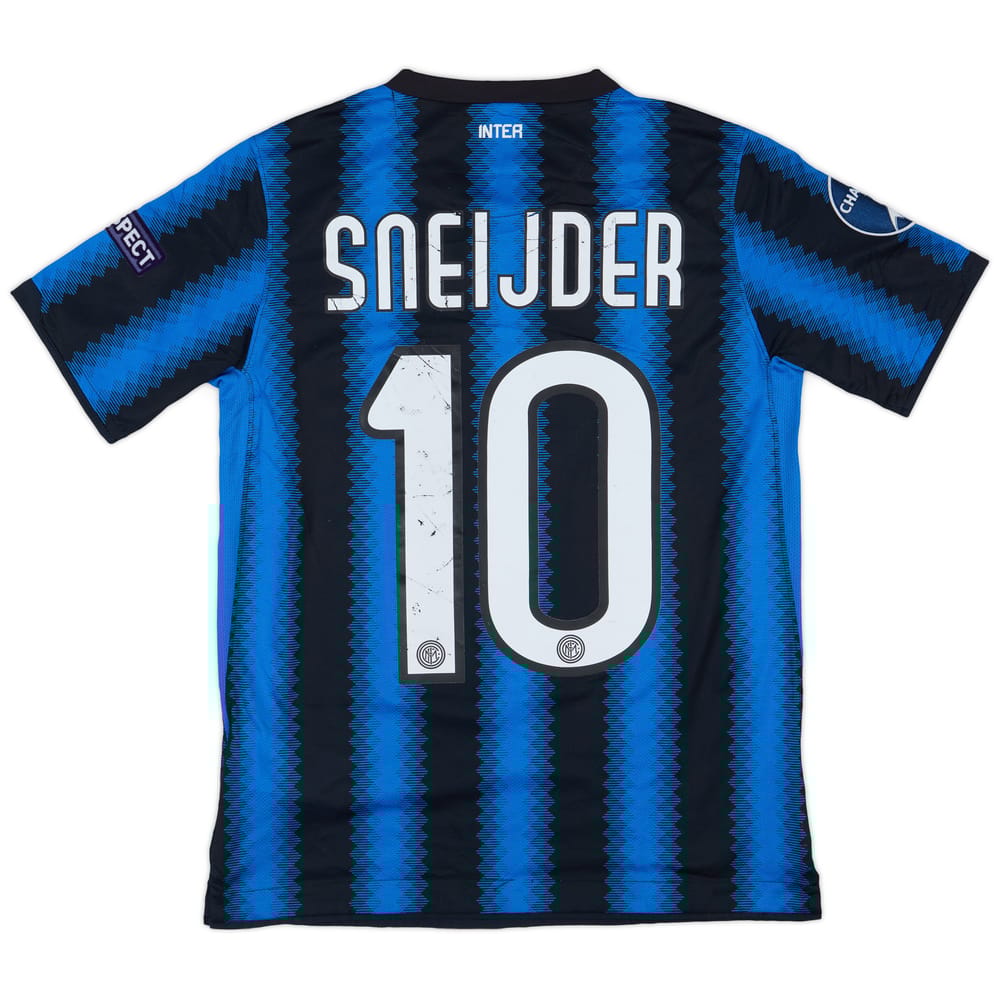 2010-11 Inter Milan Home Shirt Sneijder #10 - 6/10 - (L.Boys)