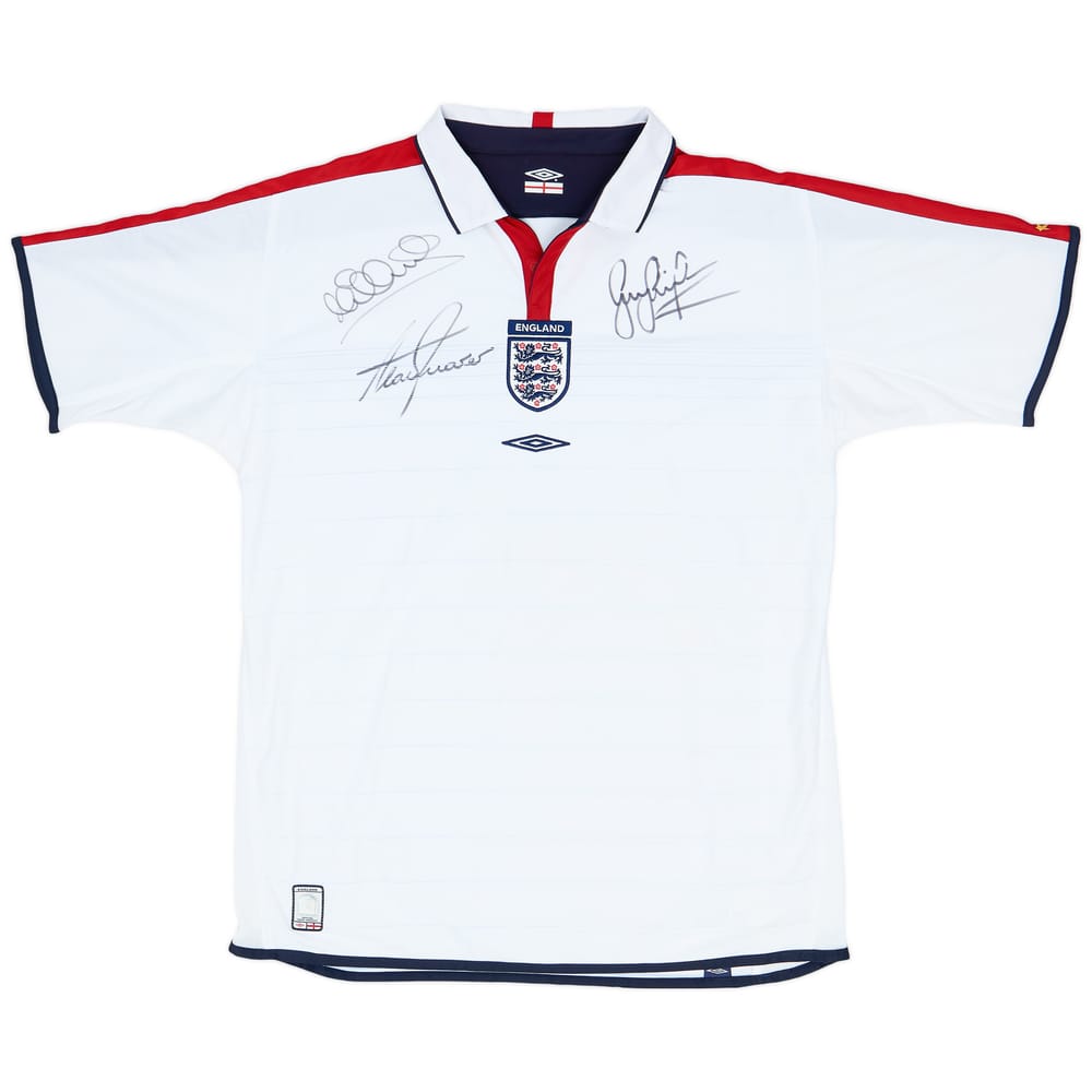 2003-05 England Signed Home Shirt (L)