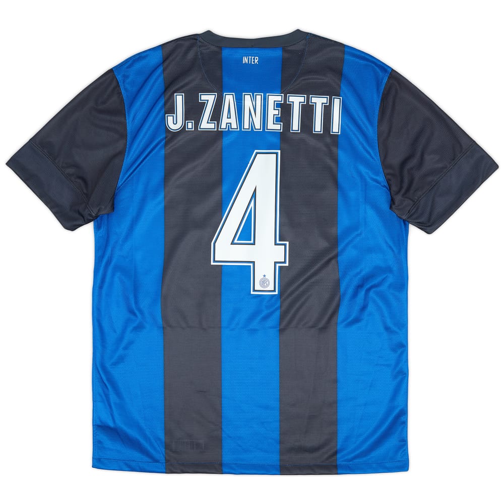 2012-13 Inter Milan Home Shirt Zanetti #4 (L)