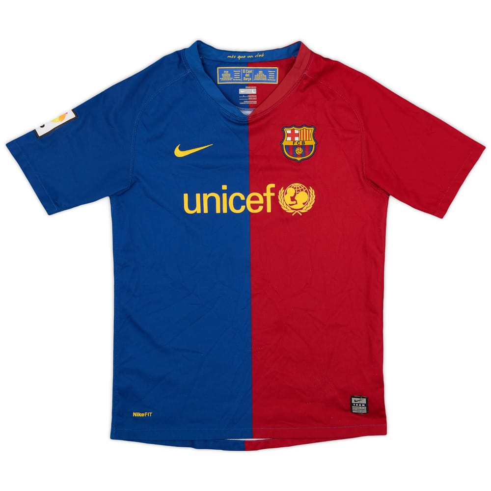 2008-09 Barcelona Home Shirt - 7/10 - (L.Boys)