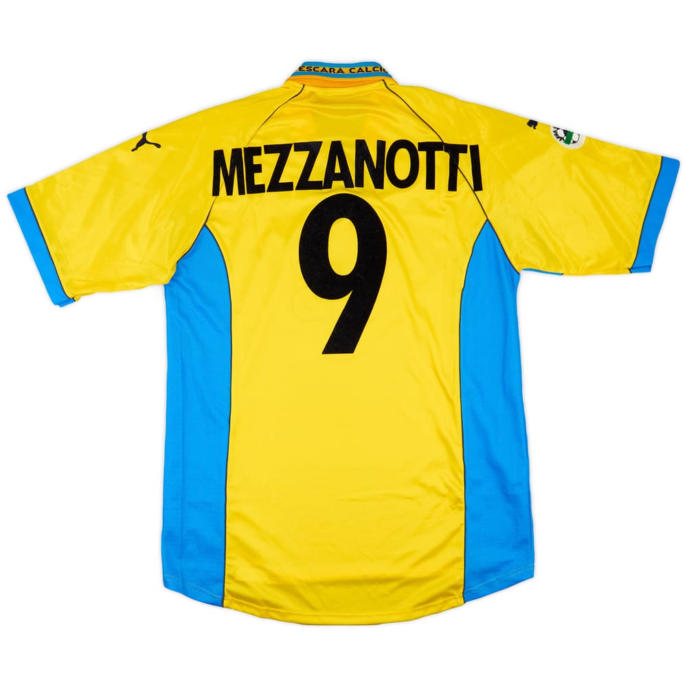 1999-00 Pescara Match Worn Away Shirt Mezzanotti #9