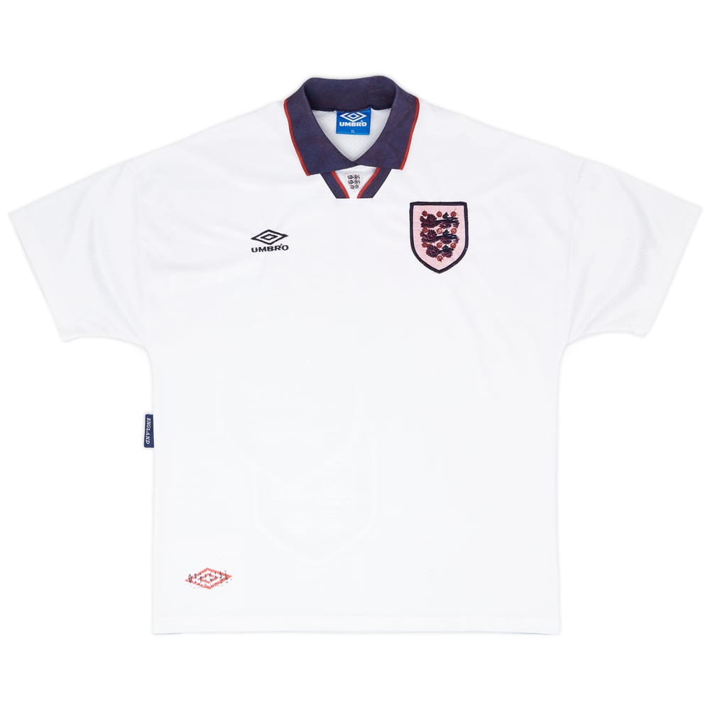 1993-95 England Home Shirt - 5/10 - (XL)