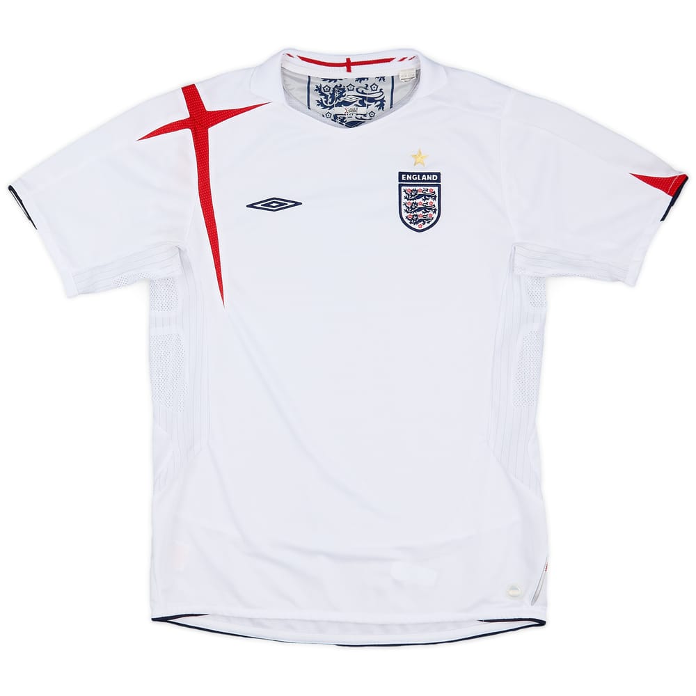 2005-07 England Home Shirt - 7/10 - (XL.Boys)