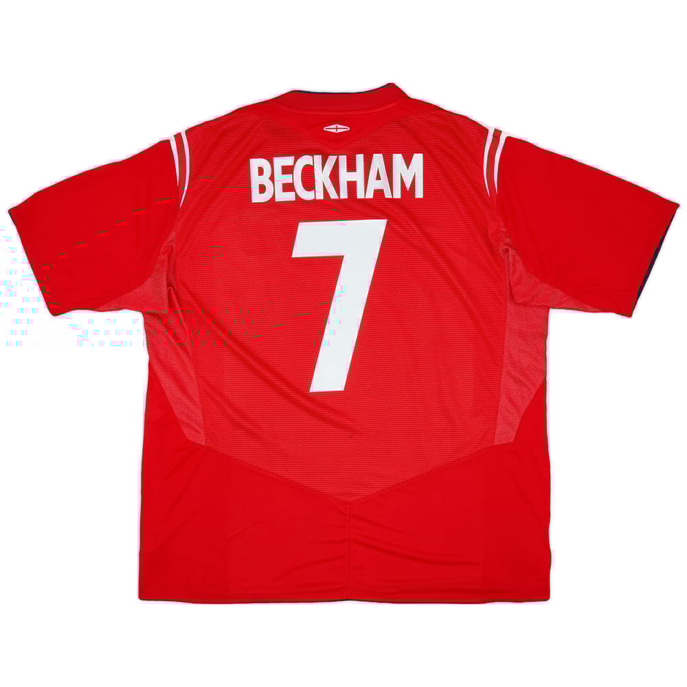 2004-06 England Away Shirt Beckham #7 - 6/10 - (XXL)