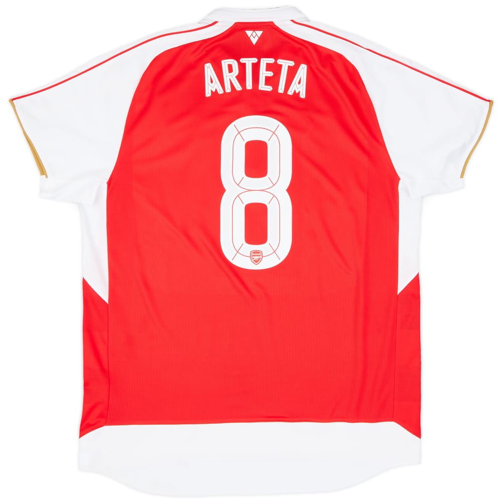 2015-16 Arsenal Home Shirt Arteta #8 - 8/10 - (S)