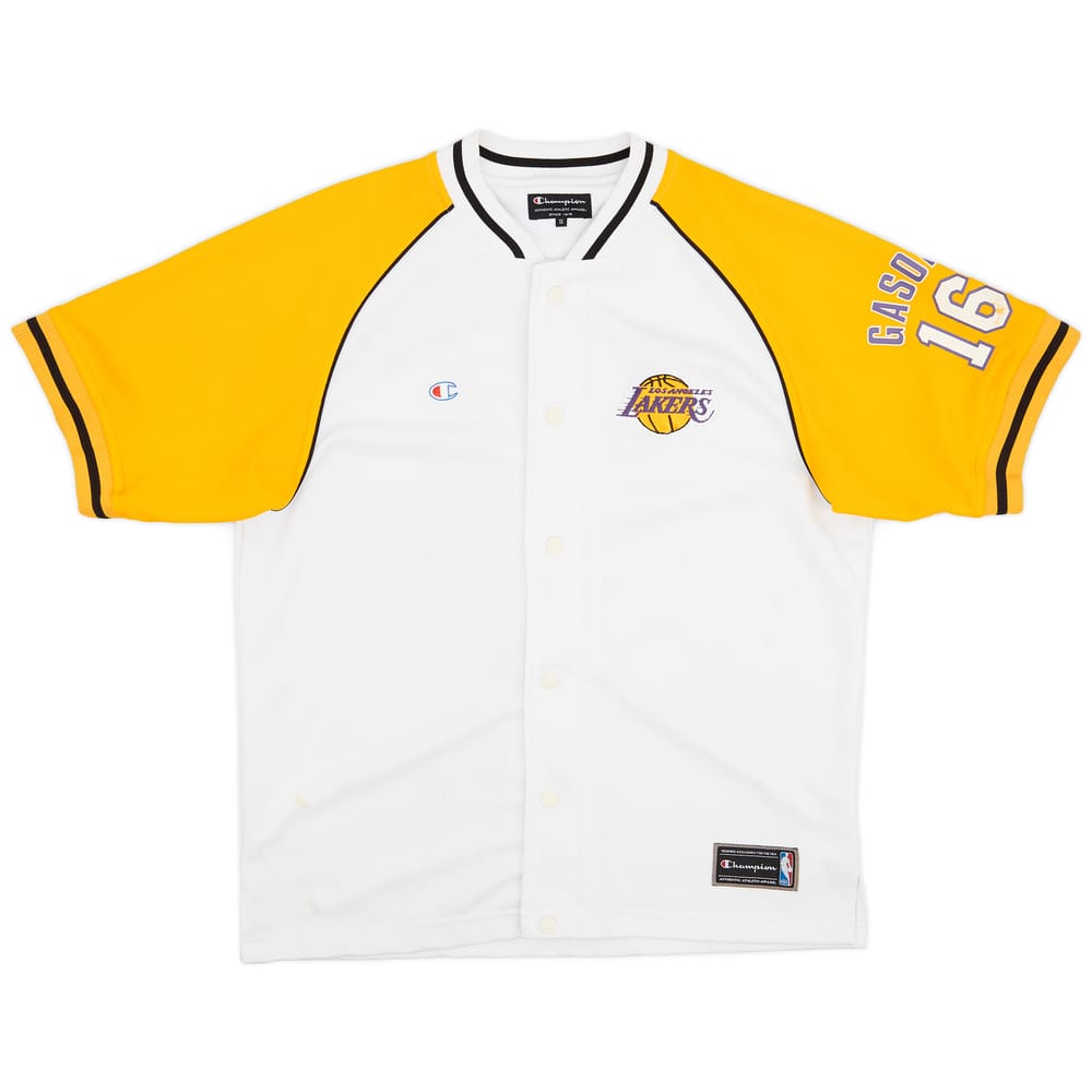 2008-10 LA Lakers Gasol #16 Champion Shooting Shirt - 5/10 - (S)