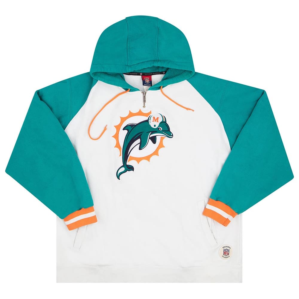 2000s Miami Dolphins Reebok Gridiron Classics Hooded Sweat Top XL