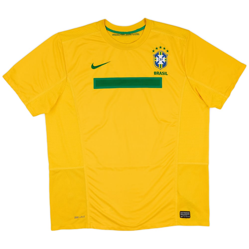 2011 Brazil Home Shirt - 9/10 - (XL)