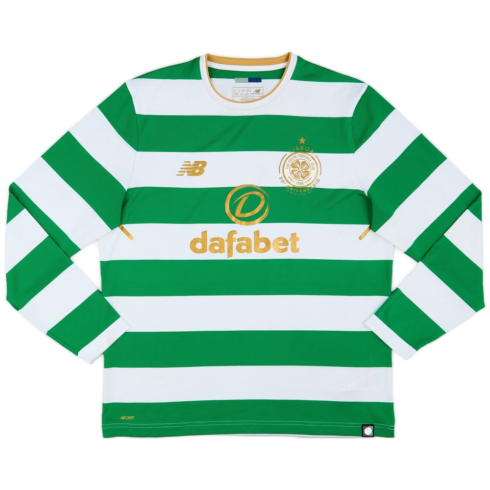 2017-18 Celtic 'Lisbon Lions 50th Anniversary' Home L/S Shirt - 8/10 - (L)