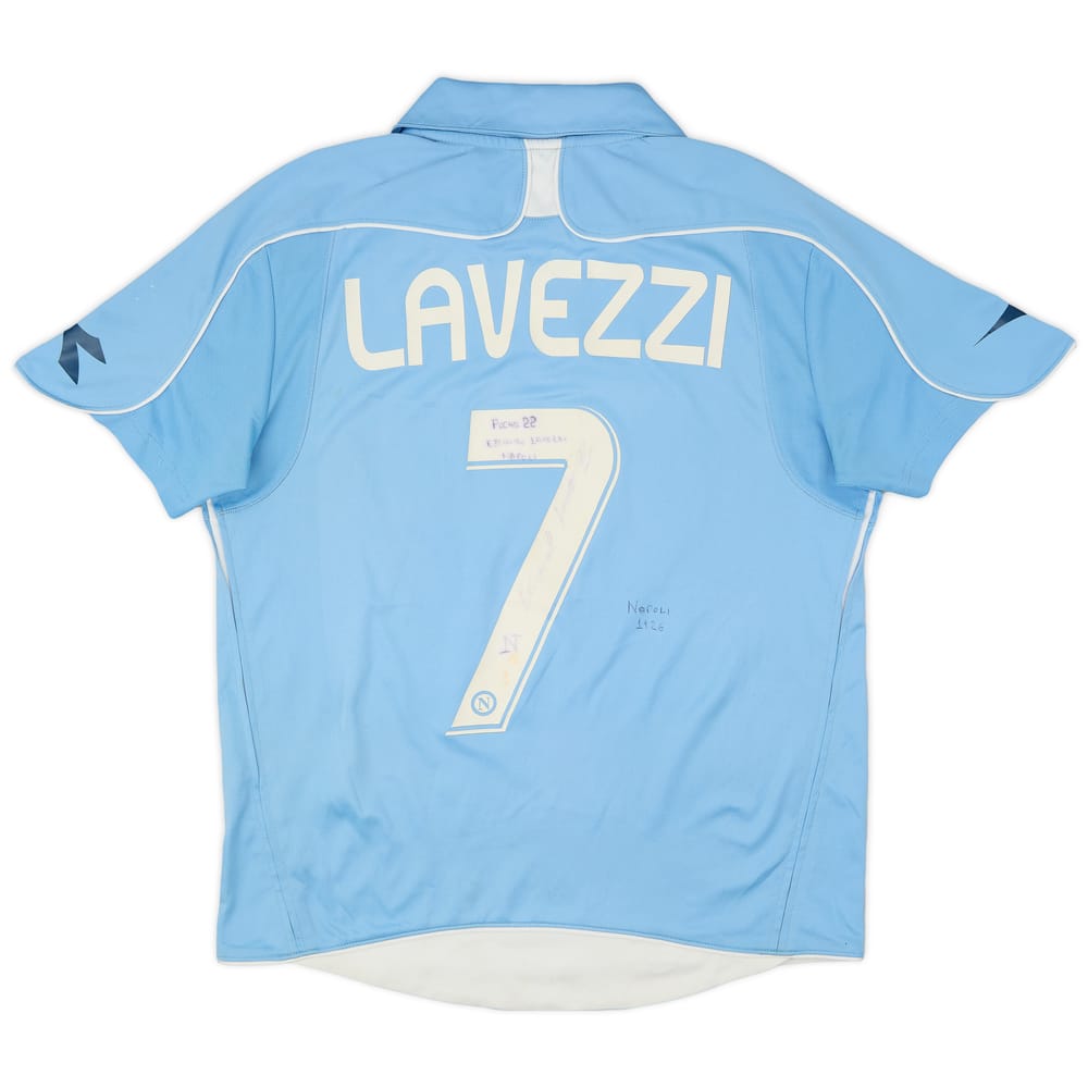 2008-09 Napoli Home Shirt Lavezzi #7 - 4/10 - (S)