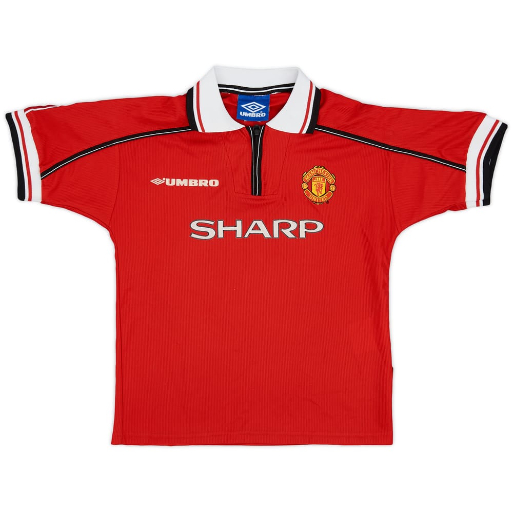 1998-00 Manchester United Home Shirt - 7/10 - (M.Boys)