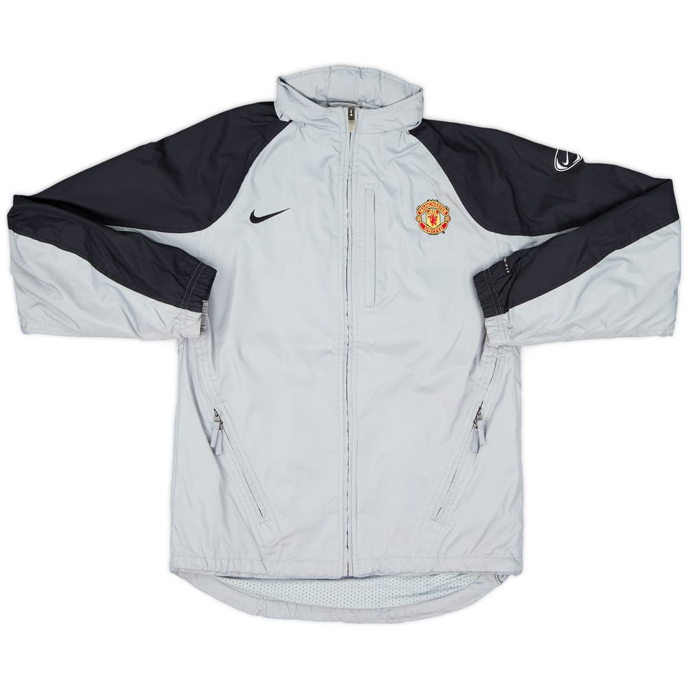 2003-04 Manchester United Nike Hooded Rain Jacket - 6/10 - (L.Boys)