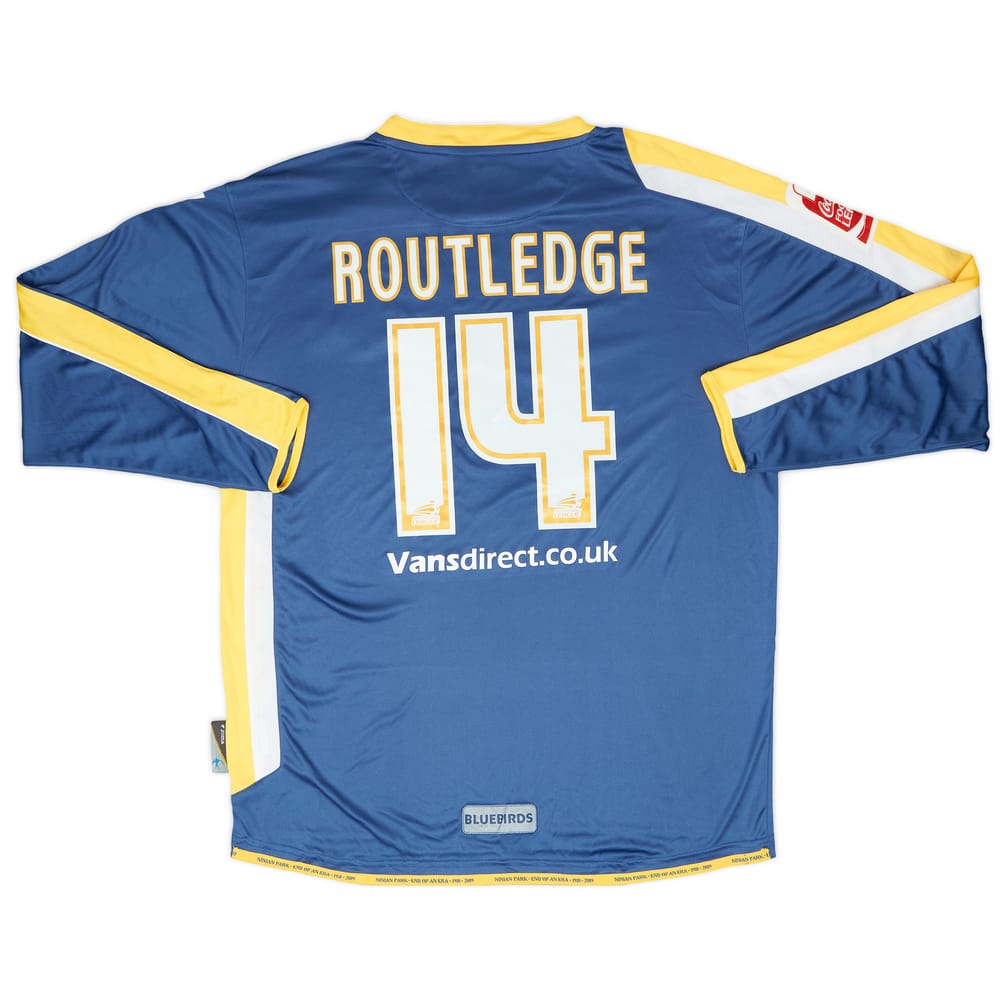 2008-09 Cardiff Match Issue Home Shirt Routledge #14