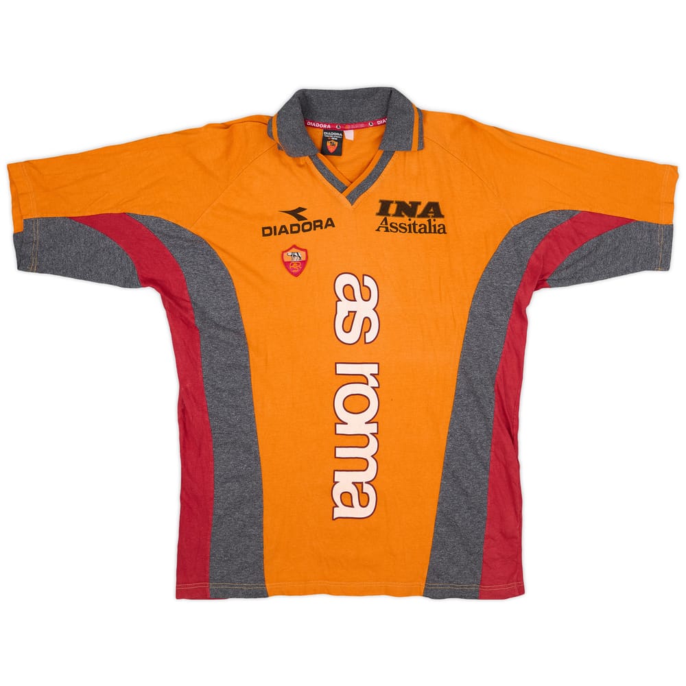 1998-00 Roma Diadora Cotton Training Shirt - 7/10 - (XL)