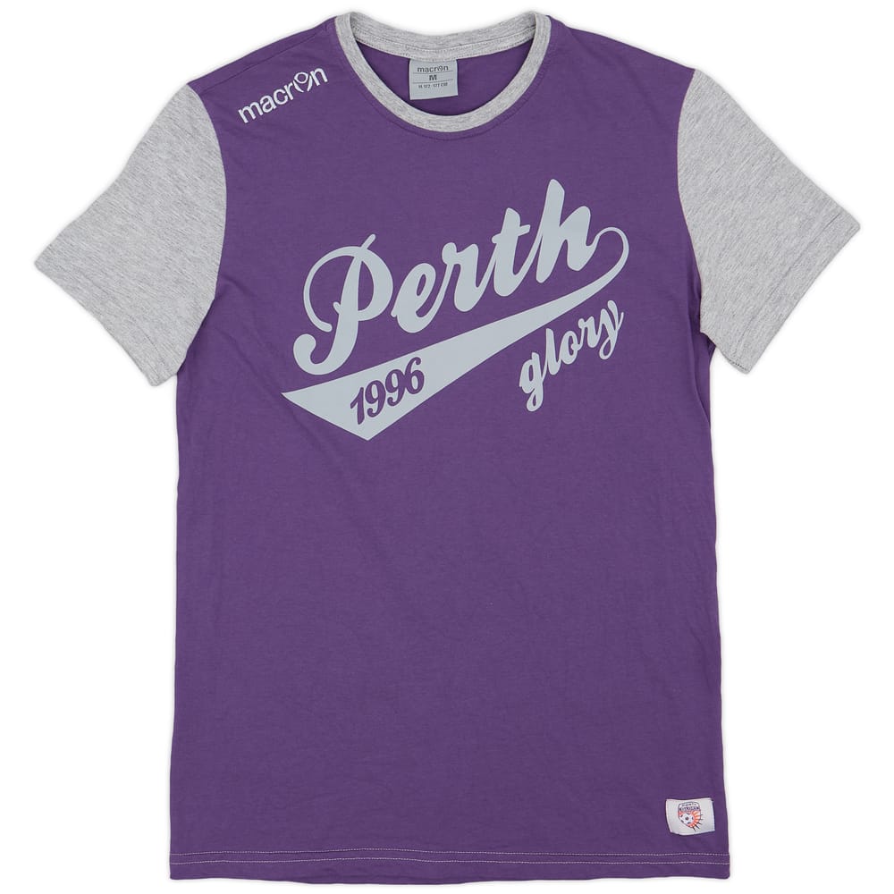 2016-17 Perth Glory Macron Graphic Tee - 9/10 - (M)