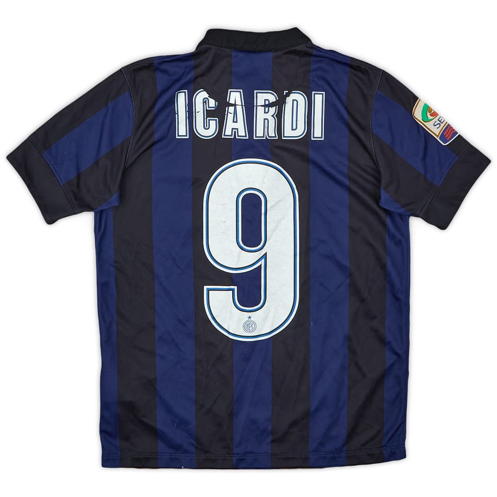 2013-14 Inter Milan Home Shirt Icardi #9 - 5/10 - (M.Boys)
