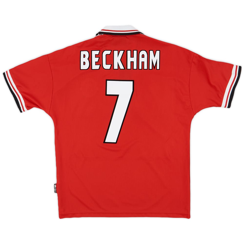 1998-00 Manchester United Home Shirt Beckham #7 - 8/10 - (M)