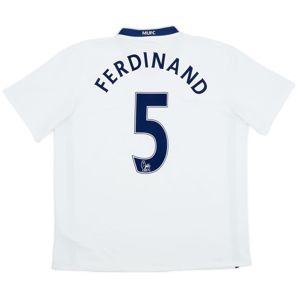 2008-10 Manchester United Away Shirt Ferdinand #5 - 8/10 - (XL)