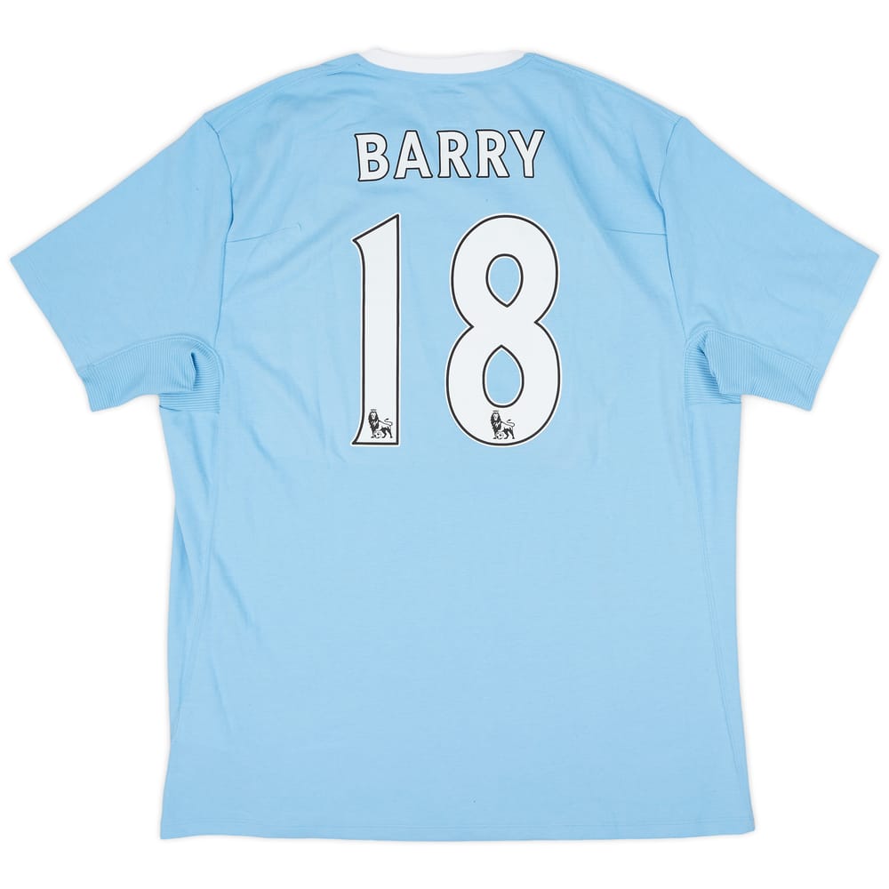 2009-10 Manchester City Home Shirt Barry #18 (XL)