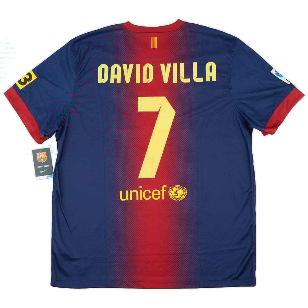 2012-13 Barcelona Home Shirt David Villa #7 (XL)