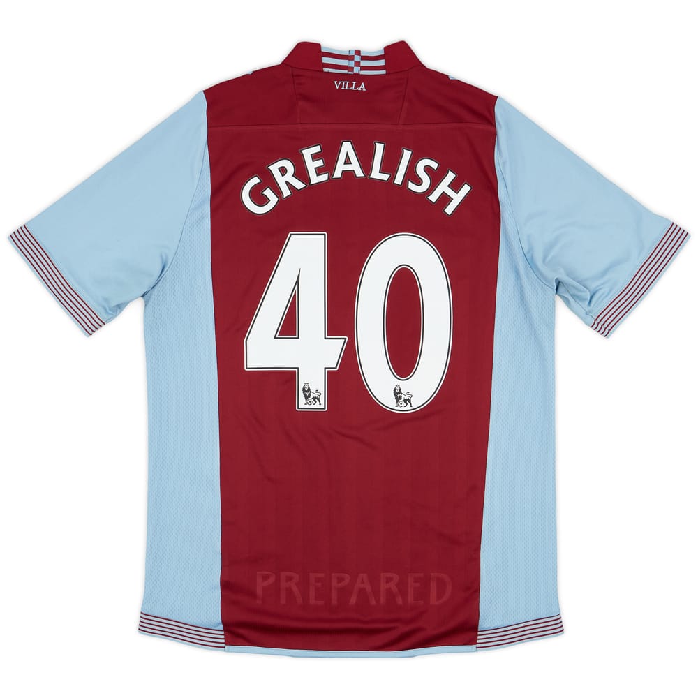2013-14 Aston Villa Home Shirt Grealish #40 - 6/10 - (L)