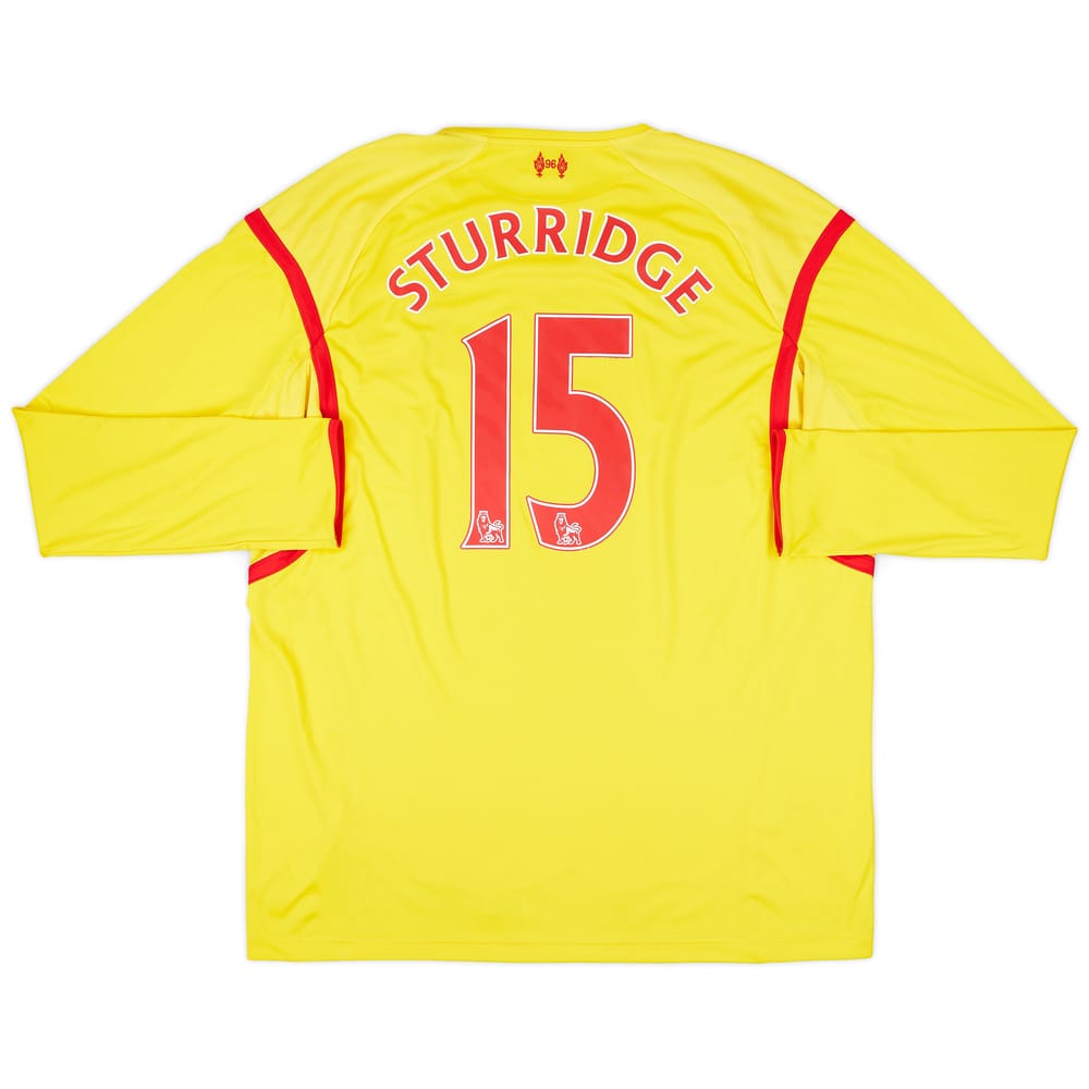 2014-15 Liverpool Away L/S Shirt Sturridge #15 - 6/10 - (XXL)