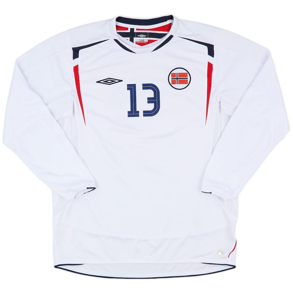2006-07 Norway Away L/S Shirt #13 - 10/10 - (L)