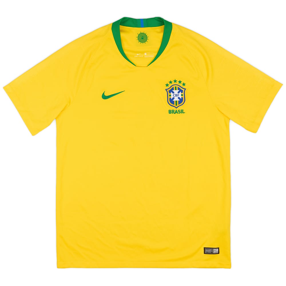 2018-19 Brazil Home Shirt #5 - 8/10 - (L)