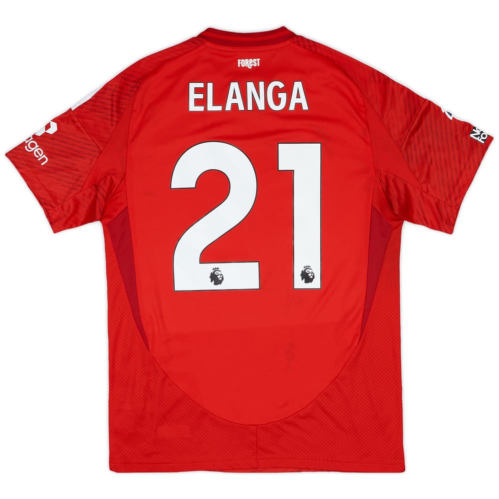 2024-25 Nottingham Forest Match Issue Home Shirt Elanga #21