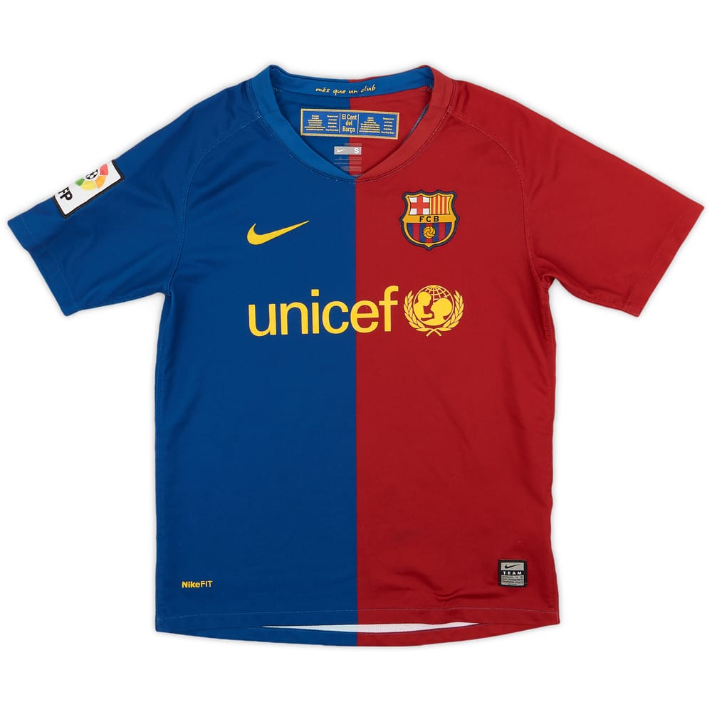 2008-09 Barcelona Home Shirt - 7/10 - (S.Boys)