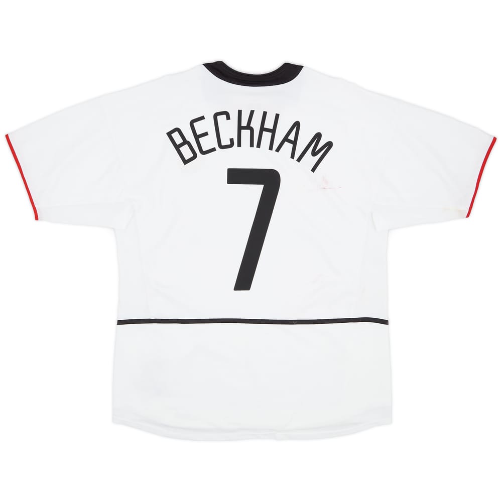 2002-03 Manchester United Away Shirt Beckham #7 - 6/10 - (L)