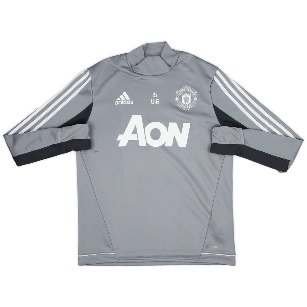 2017-18 Manchester United Youth Issue adidas Drill Top #15 U16 - 8/10 - (XL.Boys)