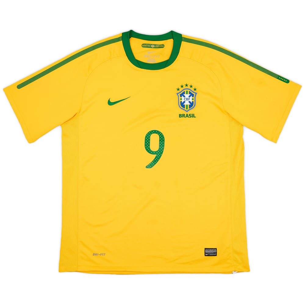 2010-11 Brazil Home Shirt #9 - 7/10 - (L)