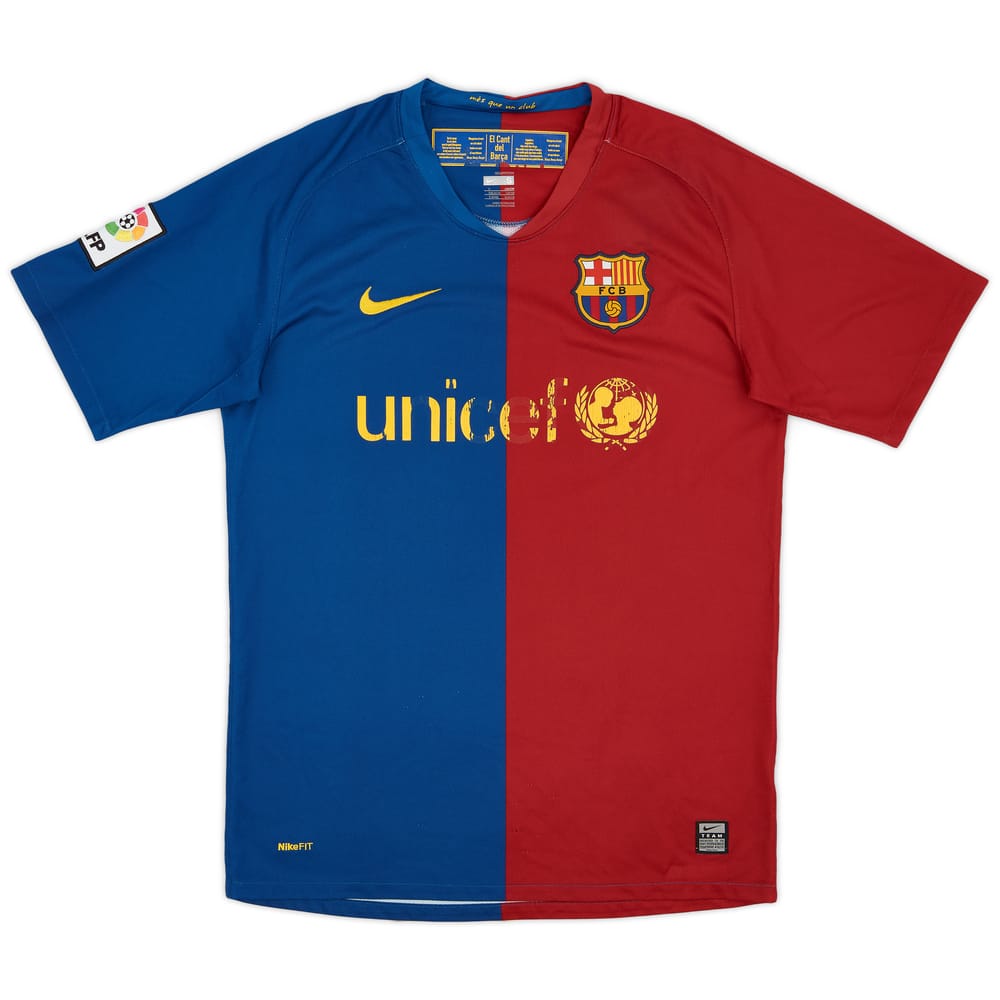 2008-09 Barcelona Home Shirt - 4/10 - (S)
