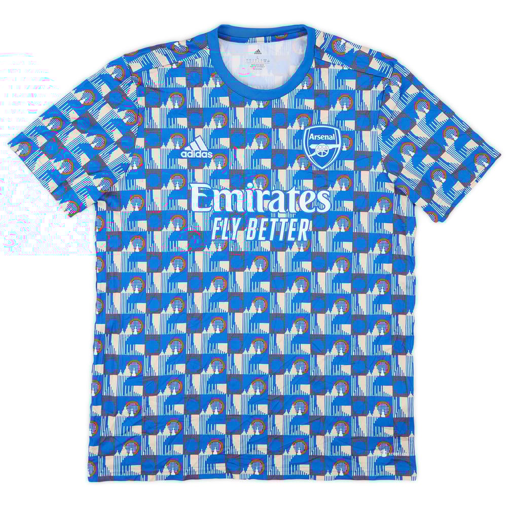 2021-22 Arsenal X TfL adidas Pre-Match Shirt - 9/10 - (L)