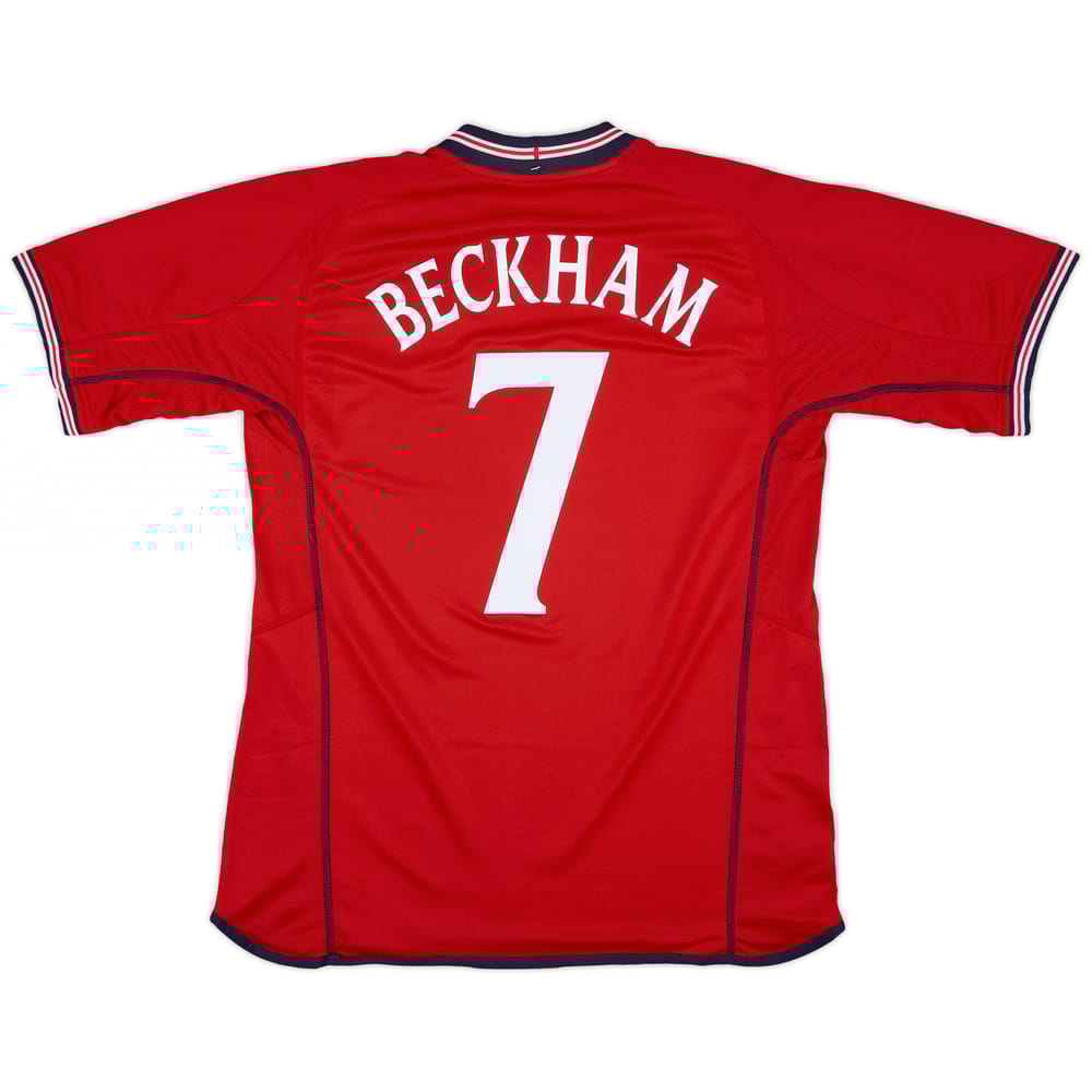2002-04 England Away Shirt Beckham #7 (L)