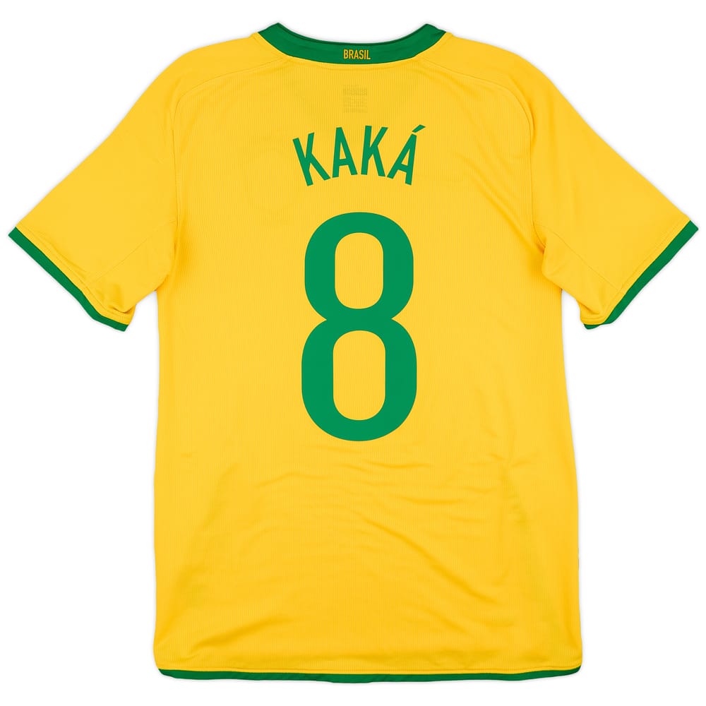 2008-10 Brazil Home Shirt Kaka #8 - 8/10 - (S)