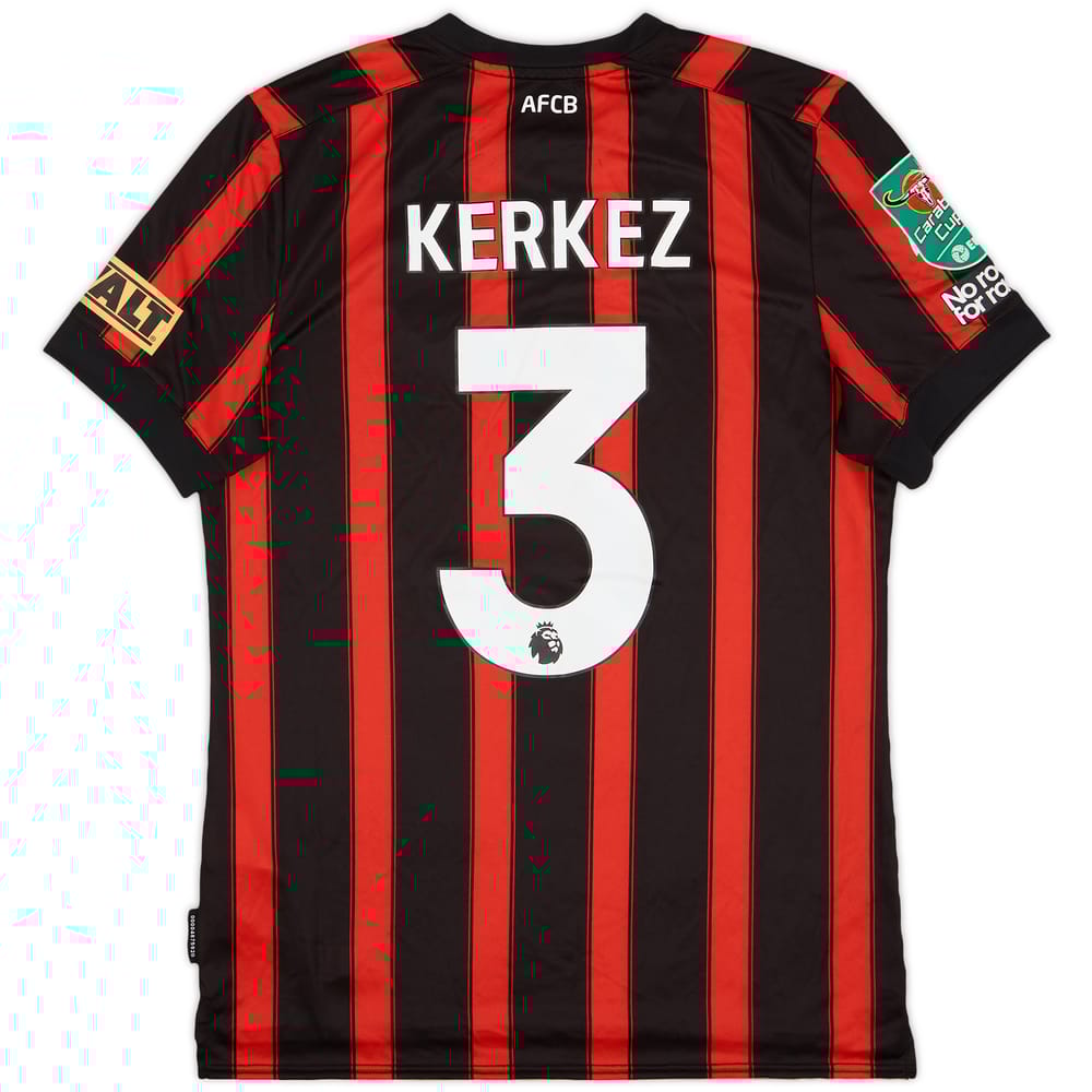 2023-24 Bournemouth Match Issue Carabao Cup Home Shirt Kerkez #3
