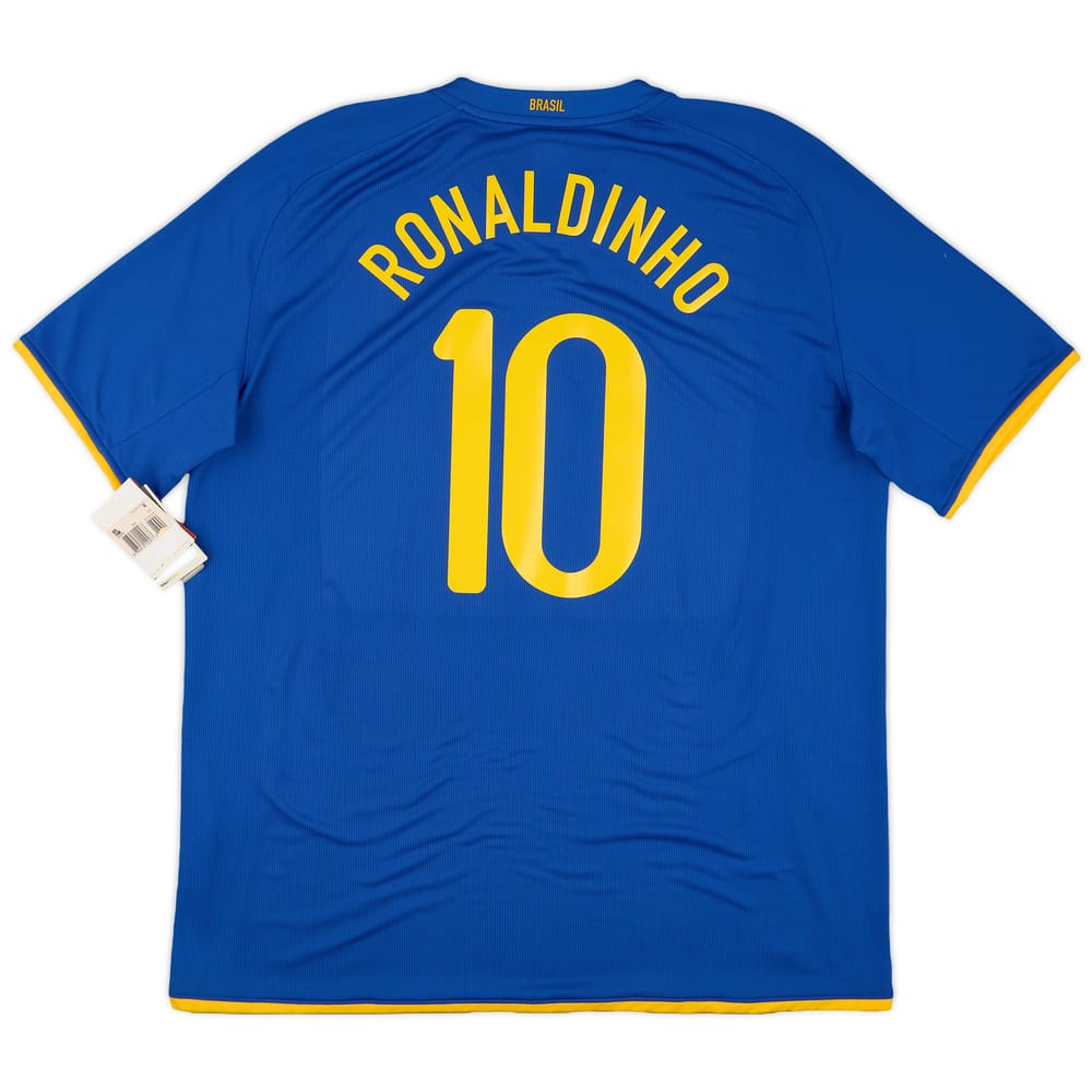 2008-10 Brazil Away Shirt Ronaldinho #10 (XXL)