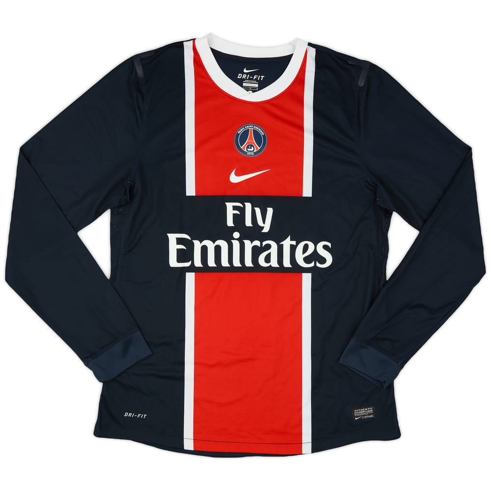 2011-12 Paris Saint-Germain Player Issue Home L/S Shirt - 9/10 - (L)