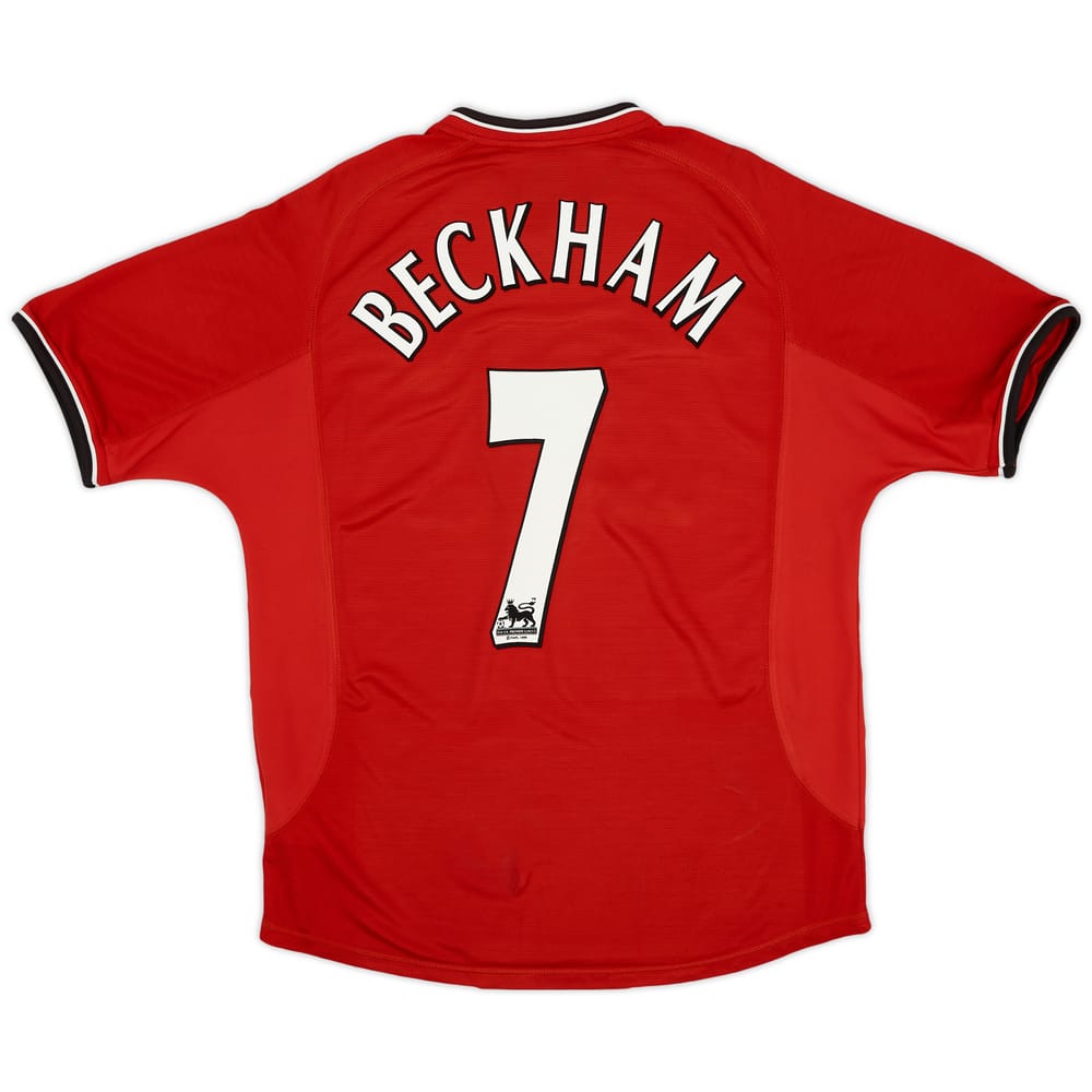 2000-02 Manchester United Home Shirt Beckham #7 - 8/10 - (L)