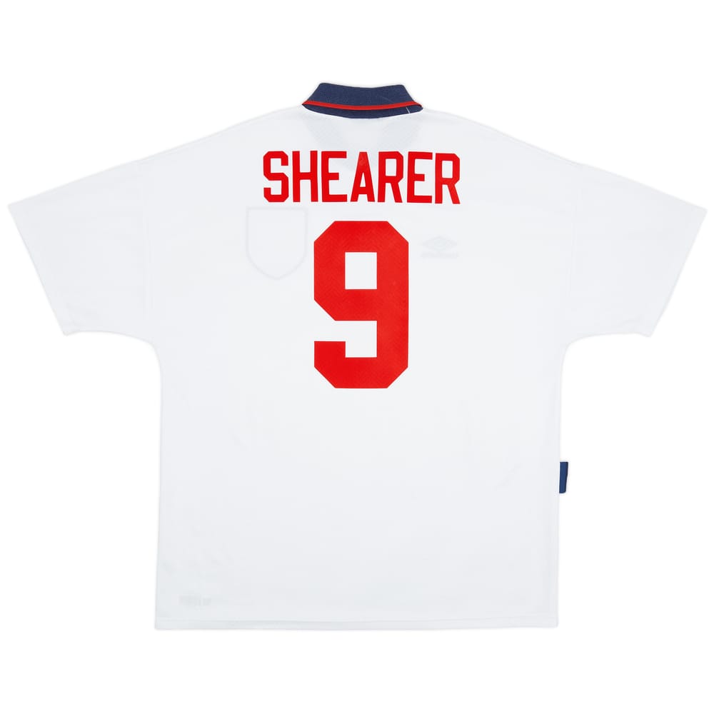 1993-95 England Home Shirt Shearer #9 - 8/10 - (XL)