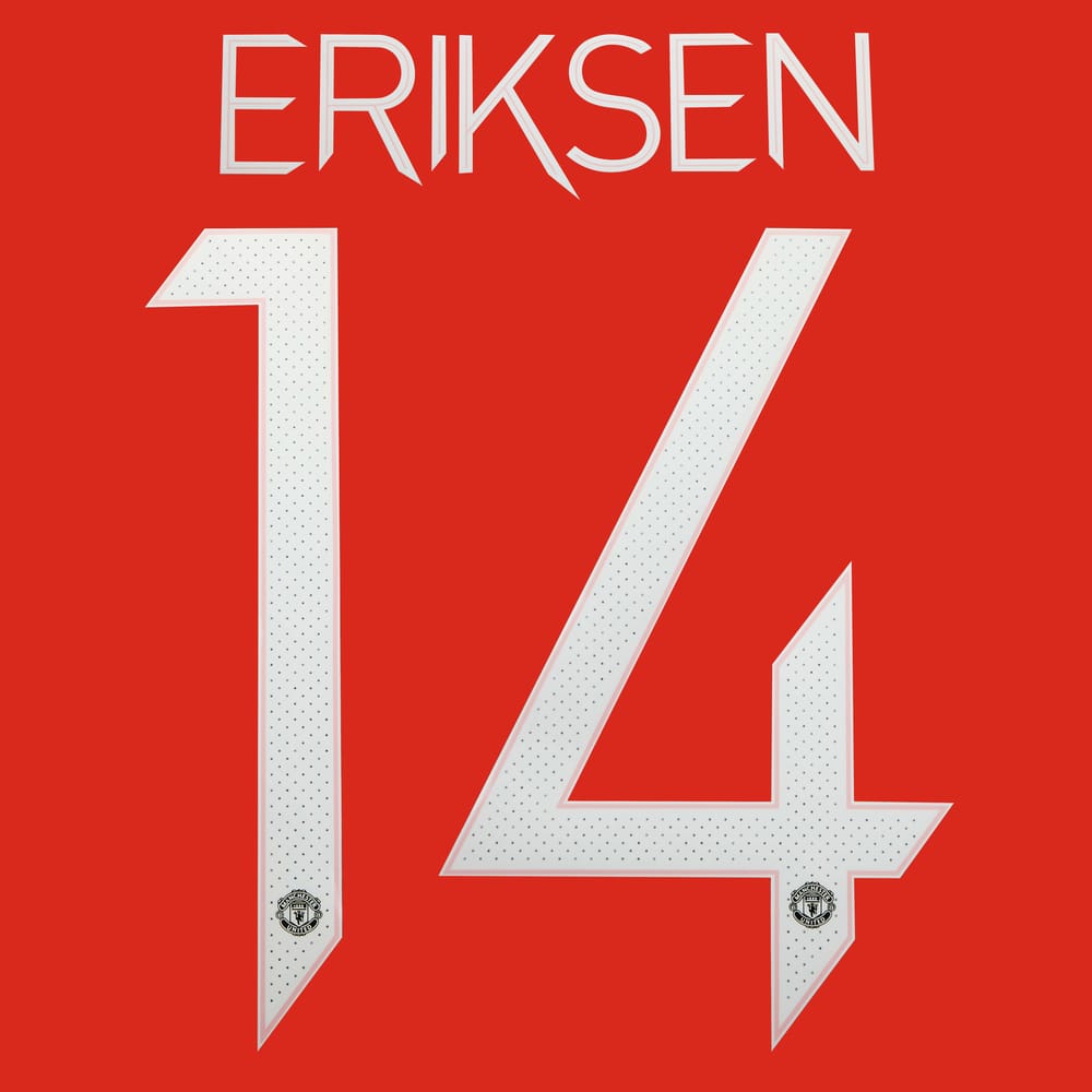 2022-23 Manchester United Home Cup Eriksen #14 Name Set