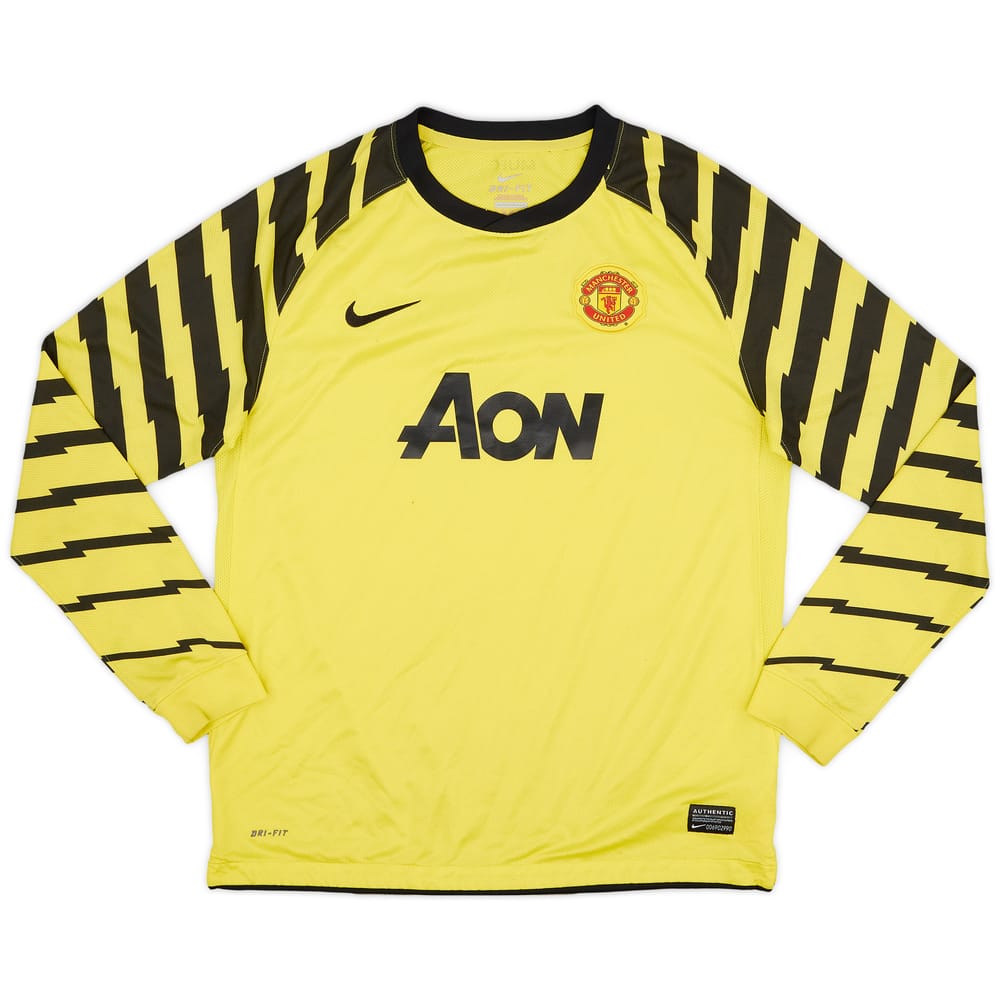 2010-11 Manchester United Yellow GK Shirt - 6/10 - (XL.Boys)