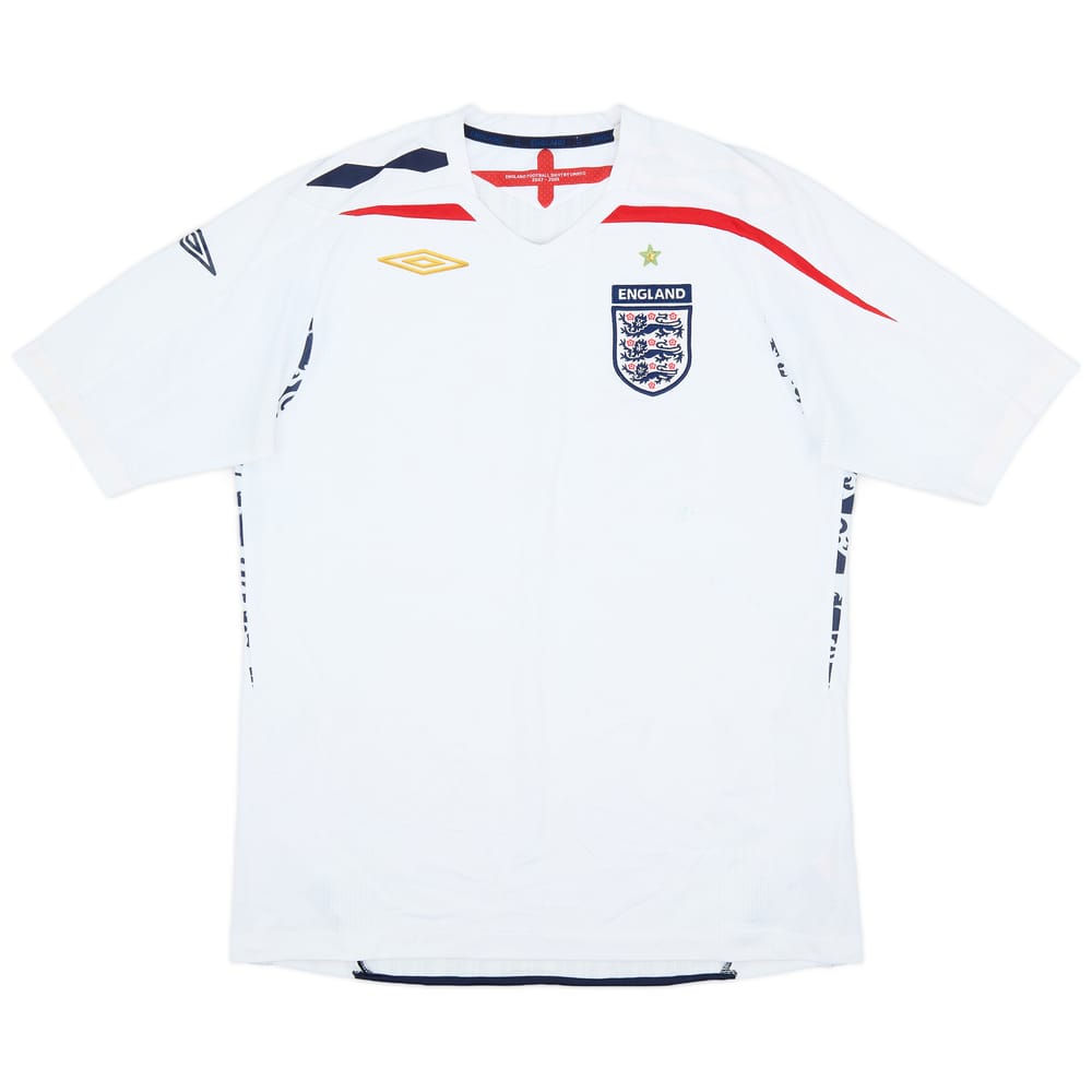 2007-09 England Home Shirt - 7/10 - (L)
