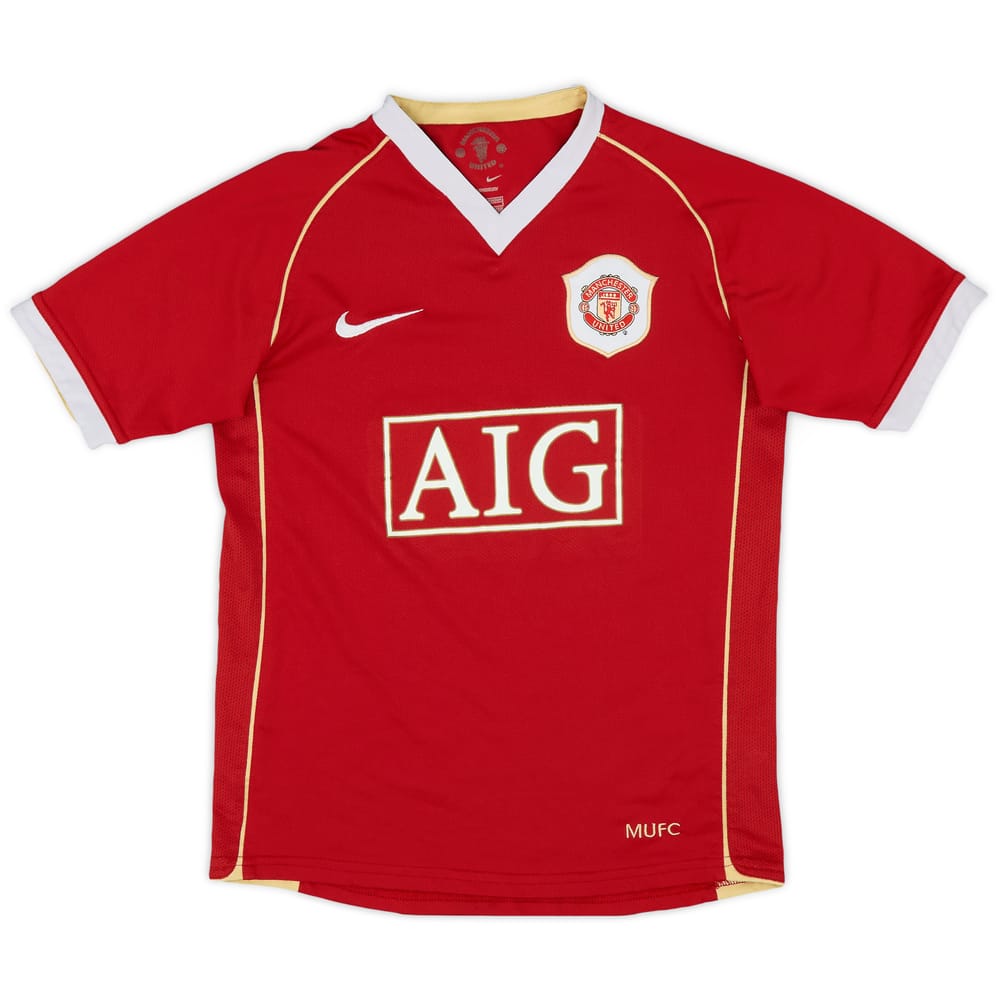 2006-07 Manchester United Home Shirt - 9/10 - (M.Boys)