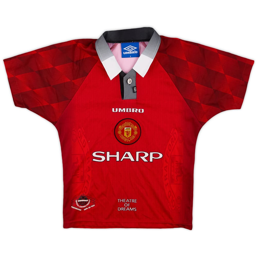1996-98 Manchester United Home Shirt - 9/10 - (S.Boys)